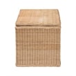 bali & pari Caden Braided Natural Rattan Chest with Lift-top Lid