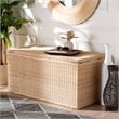 bali & pari Caden Braided Natural Rattan Chest with Lift-top Lid