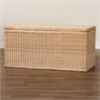 bali & pari Caden Braided Natural Rattan Chest with Lift-top Lid