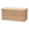 bali & pari Caden Braided Natural Rattan Chest with Lift-top Lid