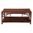 bali & pari Sebalio Tortoise Natural Rattan Coffee Table with Open Shelf