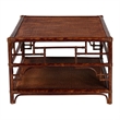 bali & pari Sebalio Tortoise Natural Rattan Coffee Table with Open Shelf
