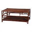bali & pari Sebalio Tortoise Natural Rattan Coffee Table with Open Shelf