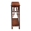 bali & pari Sebalio Tortoise Natural Rattan Console Table with Open Shelf