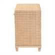bali & pari Lanica Braided Natural Rattan Console Table with Drawers and Shelves