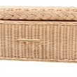 bali & pari Lanica Braided Natural Rattan Console Table with Drawers and Shelves