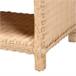 bali & pari Lanica Braided Natural Rattan Console Table with Drawers and Shelves