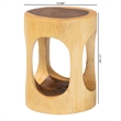 bali & pari Kaseko Hand-carved Suar Wood Side Table Sculptural Accent Table