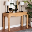 bali & pari Abena Handwoven Natural Rattan Console Table