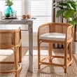 bali & pari Aria Rattan Counter Stool - Handwoven Cane Counter Height Seating