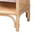 bali & pari Chusi Rattan Shelf - Handwoven Cane Display Unit with Storage Rack