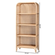 bali & pari Chusi Rattan Shelf - Handwoven Cane Display Unit with Storage Rack