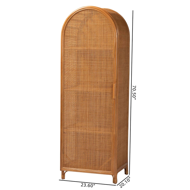 bali & pari Paloma Rattan Accent Cabinet with Shelves