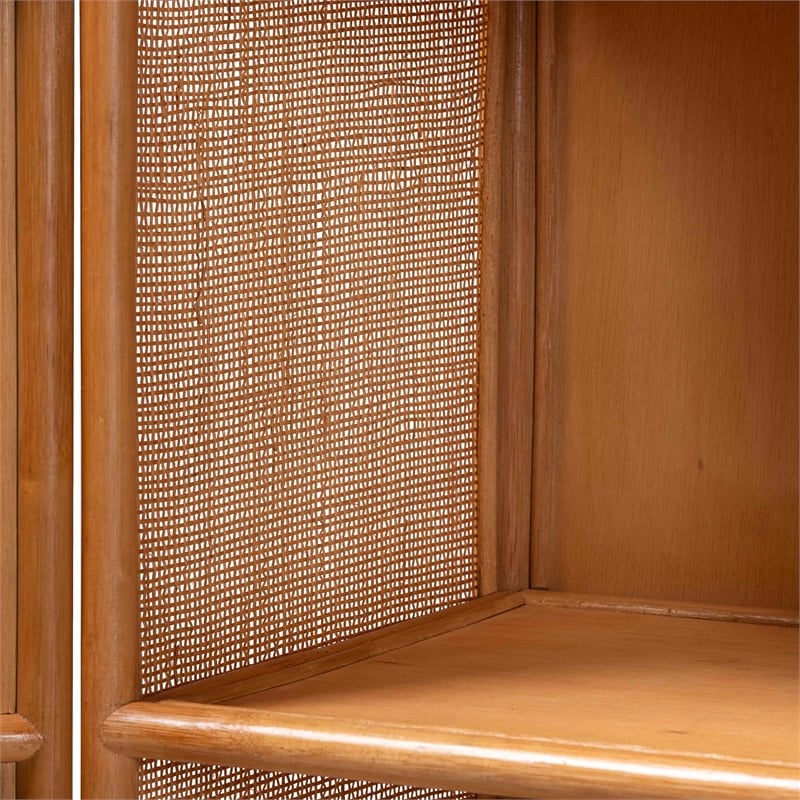 bali & pari Paloma Rattan Accent Cabinet with Shelves