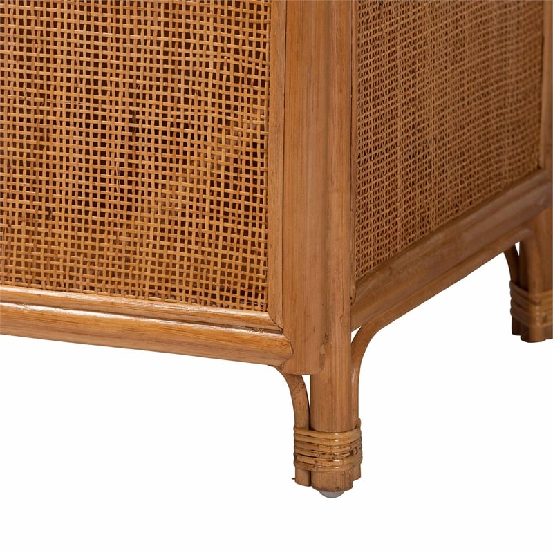 bali & pari Paloma Rattan Accent Cabinet with Shelves