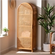 bali & pari Paloma Rattan Accent Cabinet with Shelves