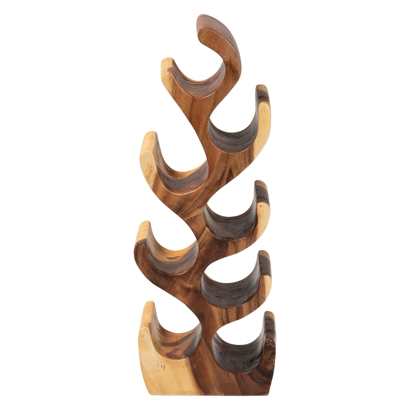 bali & pari Matana Wood Wine Rack with 8 Bottle Capacity Wine Organizer Stand