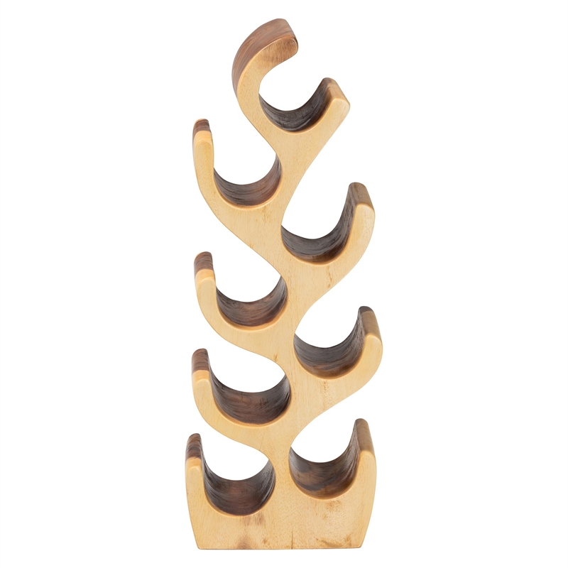 bali & pari Matana Wood Wine Rack with 8 Bottle Capacity Wine Organizer Stand