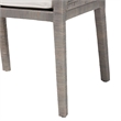 bali & pari Karis Rattan Dining Chair Armchair with Wood Frame Grey