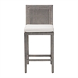 bali & pari Sofia Rattan Counter Stool with Wood Frame Counter Height Grey