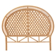 bali & pari Isabel Rattan Headboard Handwoven Wicker Panel Honey Queen Size