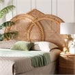bali & pari Nerita Rattan Headboard Handwoven Wicker Panel Honey Queen Size
