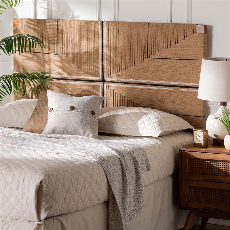 bali & pari Prita Headboard with Wood Frame Backrest Panel Queen Size