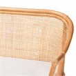 bali & pari Ceona 3-Piece Natural Rattan Dining Nook Set Banquette Seating