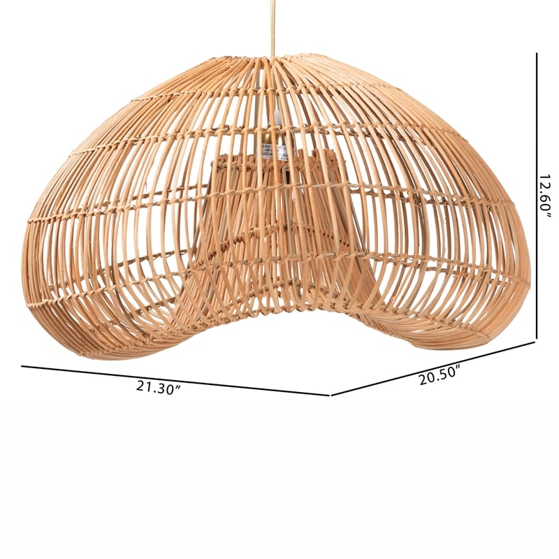 bali & pari Hansa Rattan Pendant Lampshade - Ceiling Light Cover
