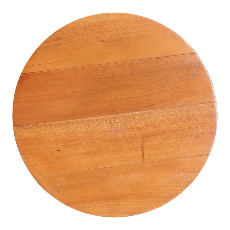 bali & pari Derenik Natural Rattan and Mahogany Wood End Table