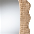 bali & pari Makoto Scalloped Rattan Wall Mirror - Handwoven Wicker Oval Frame