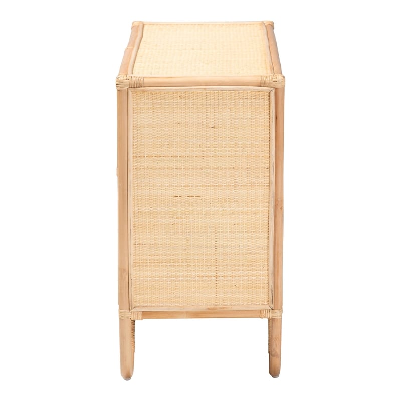 bali & pari Acelin Natural Rattan Storage Cabinet