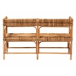 bali & pari Adisa Natural Rattan Bench - Handcrafted Banquette