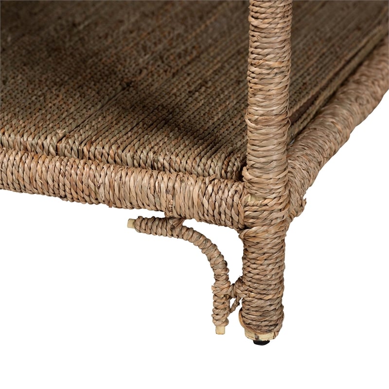 bali & pari Ganit Handwoven Seagrass Coffee Table - Square Center Table
