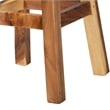 bali & pari Luli 5-Piece Suar Wood Bar Table Set - Modern Bar-Height Dining Set