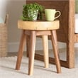 bali & pari Jia Suar Wood End Table - Handcrafted Side Table