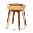 bali & pari Jia Suar Wood End Table - Handcrafted Side Table