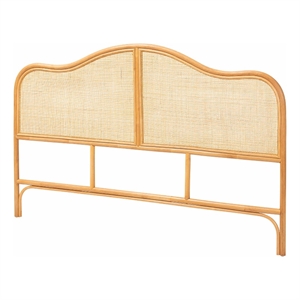 bali & pari Adelita Natural Rattan Arched Queen Headboard