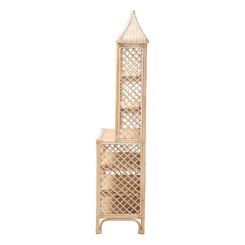 bali & pari Adonis Natural Rattan Display Shelf