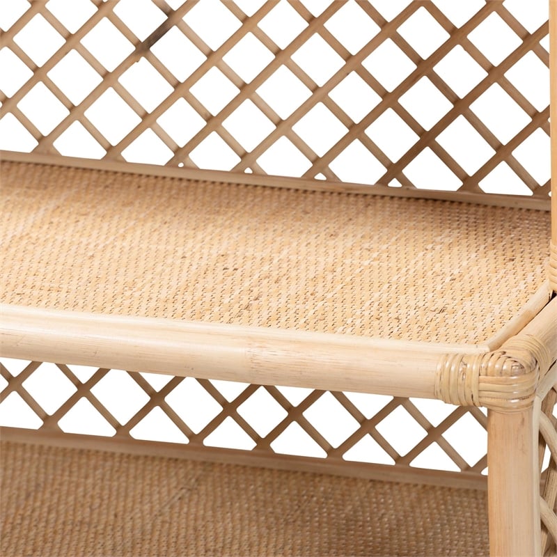 bali & pari Adonis Natural Rattan Display Shelf