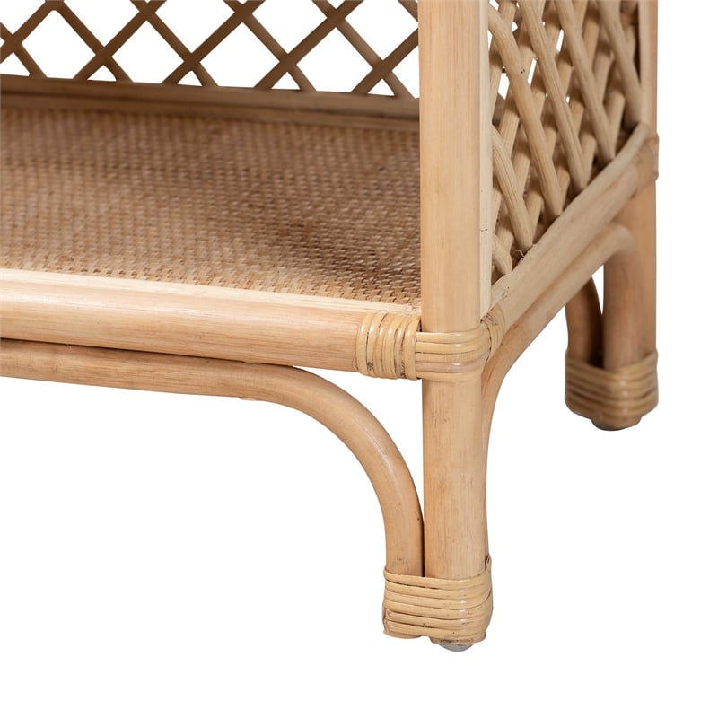 bali & pari Adonis Natural Rattan Display Shelf