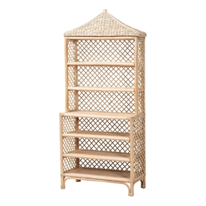 bali & pari Adonis Natural Rattan Display Shelf