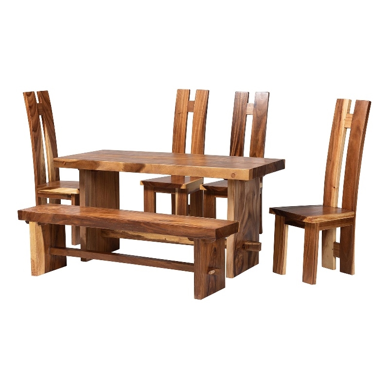 bali & pari Lin Suar Wood 6-Piece Dining Set