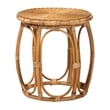 bali & pari Jayana Natural Rattan Round End Table