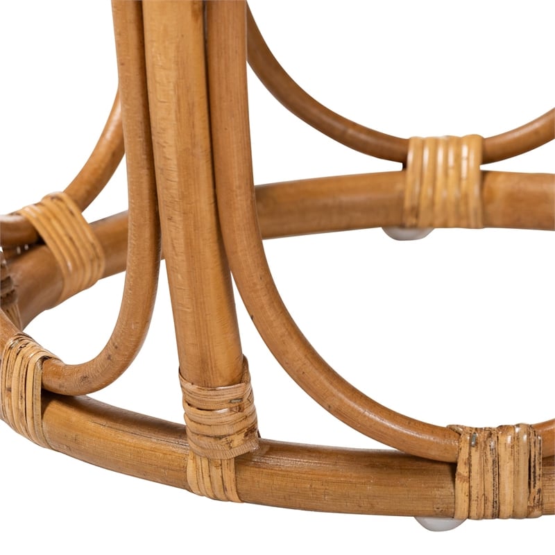 bali & pari Jayana Natural Rattan Round End Table