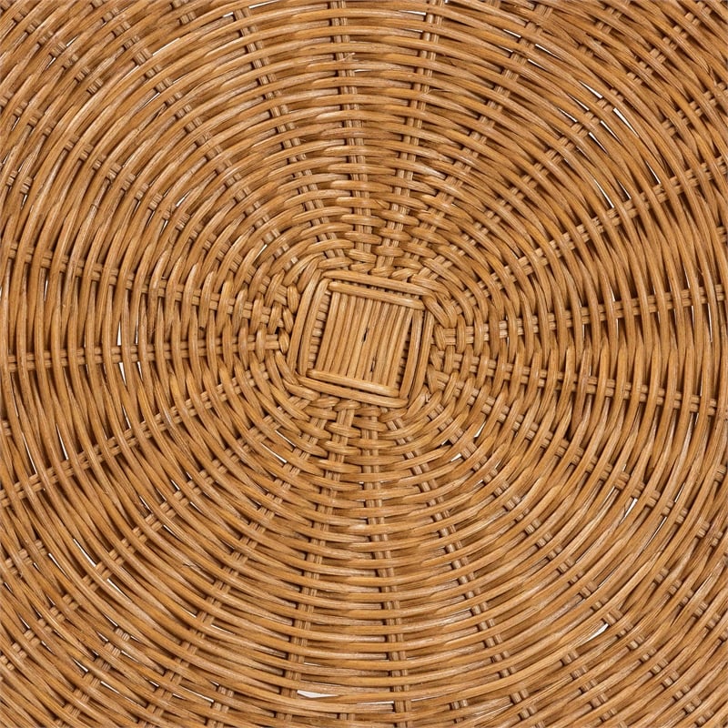 bali & pari Jayana Natural Rattan Round End Table