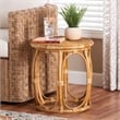 bali & pari Jayana Natural Rattan Round End Table