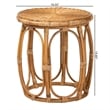 bali & pari Jayana Natural Rattan Round End Table