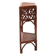 bali & pari Gaspar Marbled Tortoise Natural Rattan Console Table