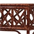 bali & pari Gaspar Marbled Tortoise Natural Rattan Console Table